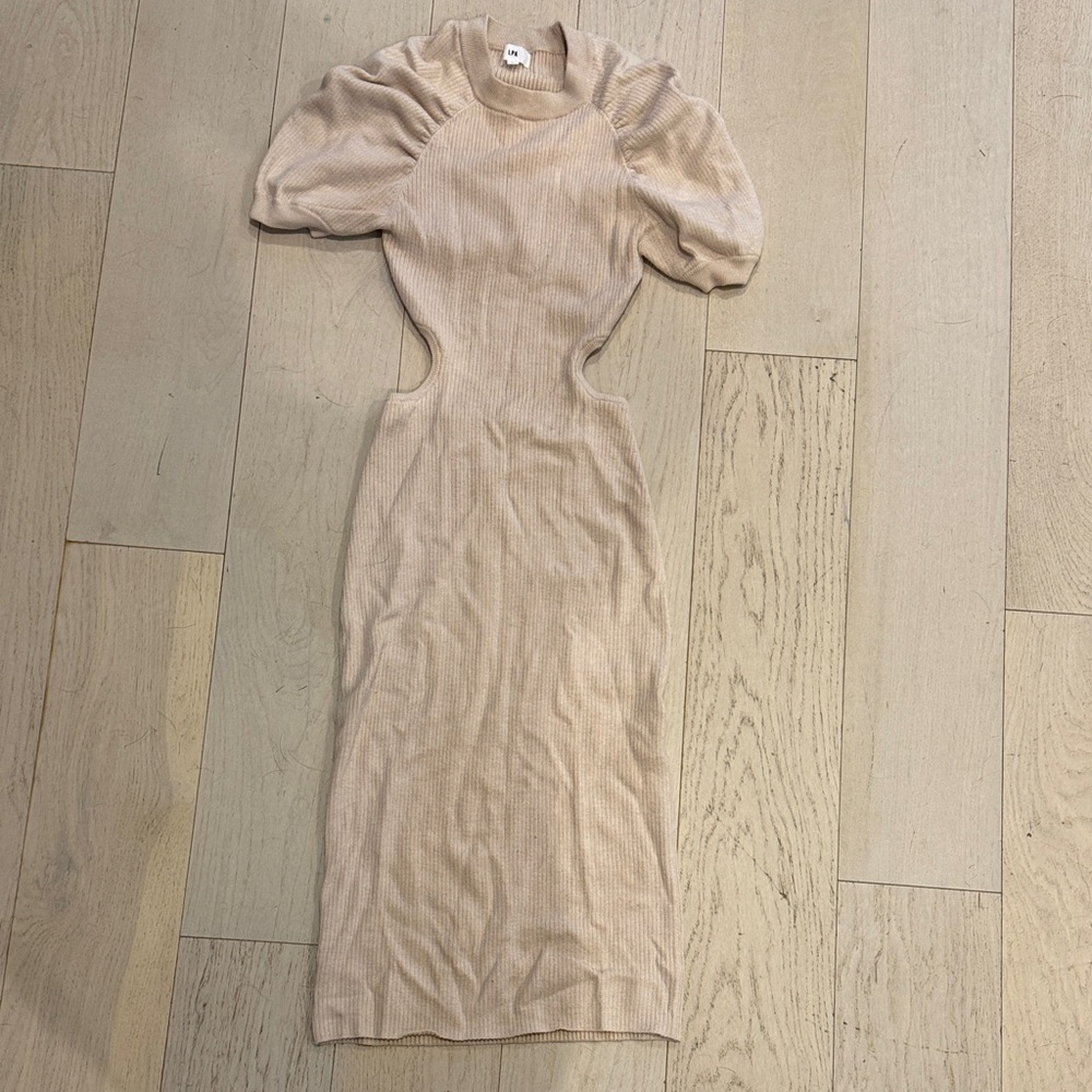 LPA Tan Long Sleeve Knit Dress